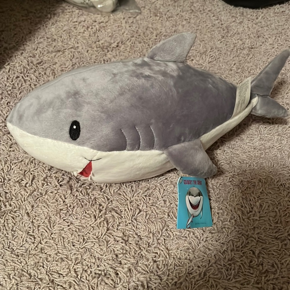 Kohls Cares Gilbert the Great White Shark Plush Stuffed Animal 15" Toy Big Smile